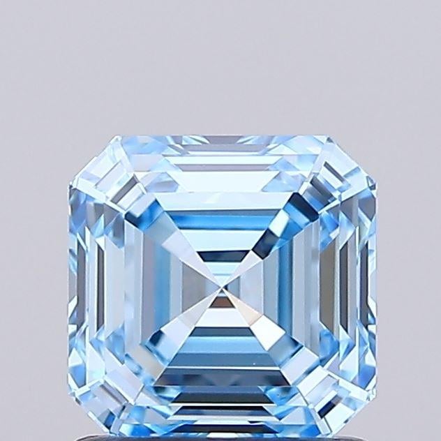 1.03 Ct. Fancy Vivid Blue Asscher Lab Grown Diamond