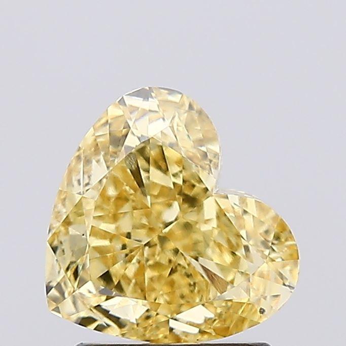 1.63 Ct. Fancy Vivid  Yellow Heart Lab Grown Diamond