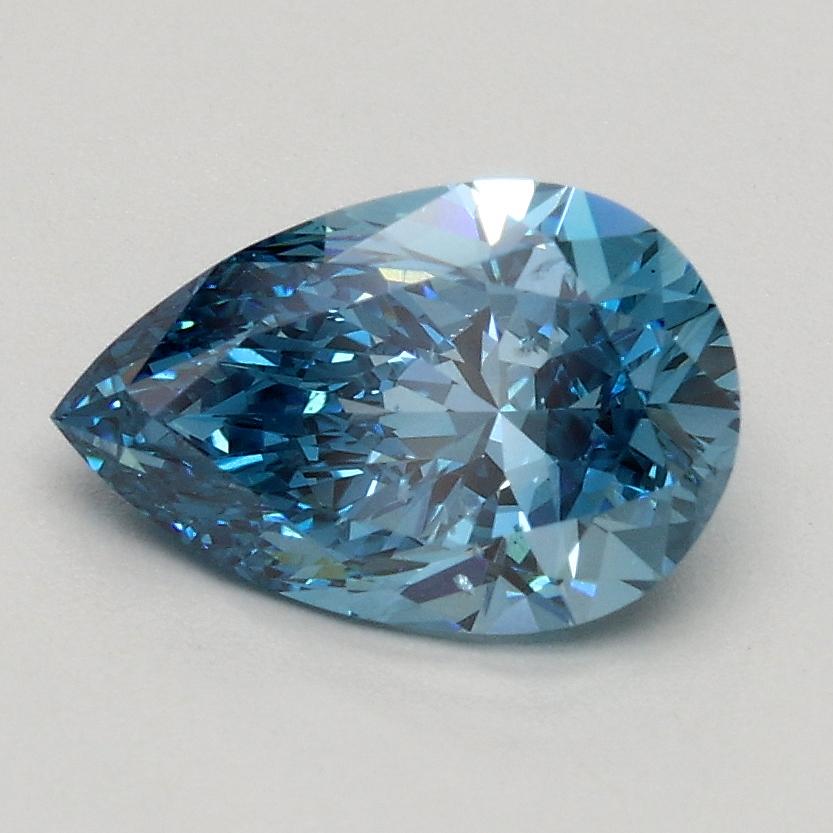 1.00 Ct. Fancy Vivid Blue Pear Lab Grown Diamond