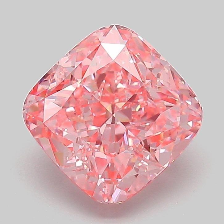 2.09 Ct. Fancy Vivid Pink Cushion Lab Grown Diamond