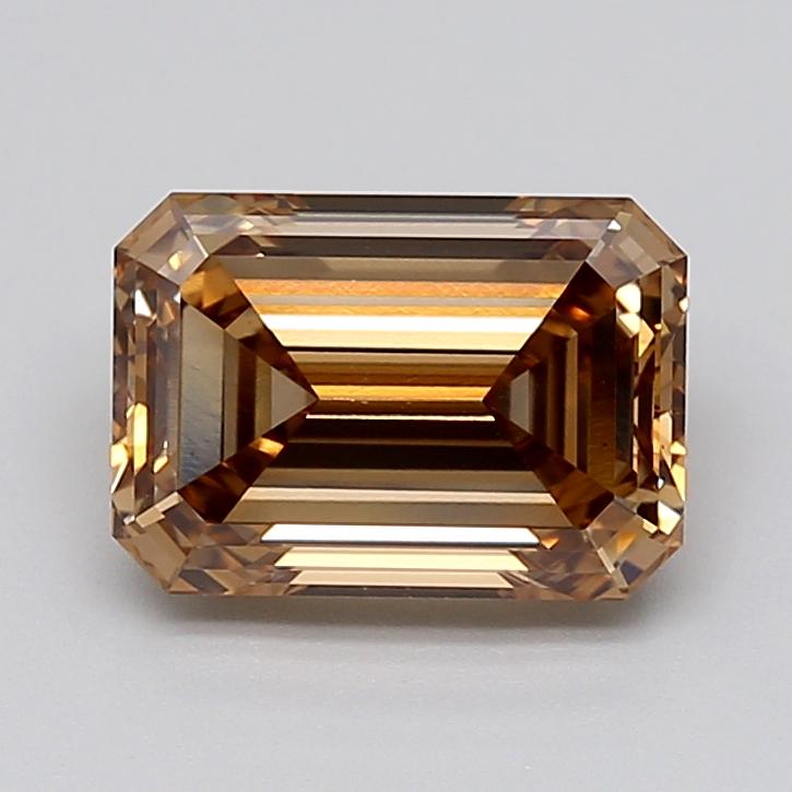 3.10 Ct. Fancy Light  Brown Emerald Lab Grown Diamond