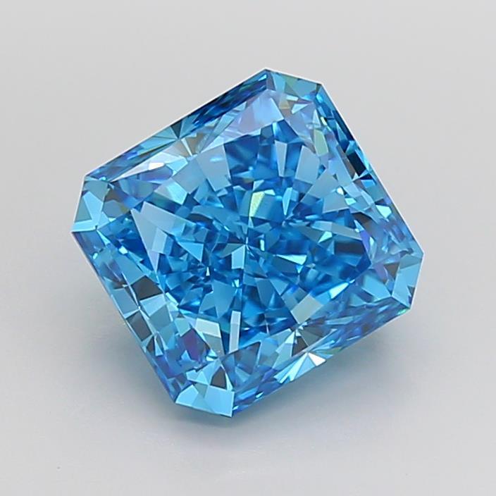 4.94 Ct. Fancy Vivid Blue Radiant Lab Grown Diamond