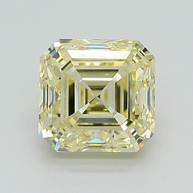 1.06 Ct. Fancy Light Yellow Asscher Lab Grown Diamond