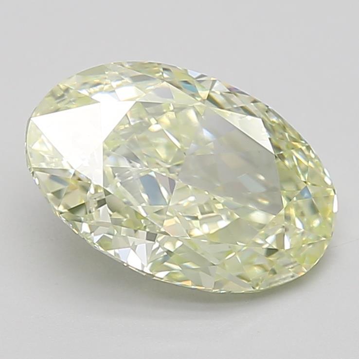 2.32 Ct. Fancy Light Greenish Yellow Oval Lab Grown Diamond