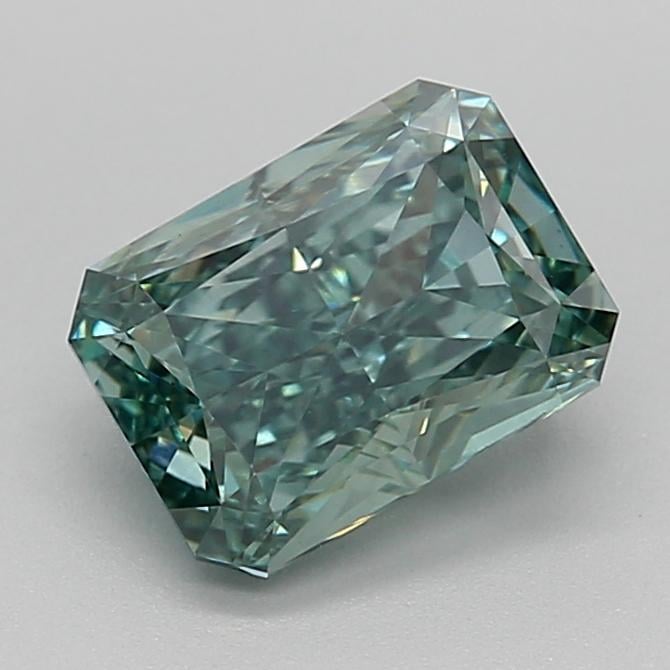1.68 Ct. Fancy Vivid Green Radiant Lab Grown Diamond