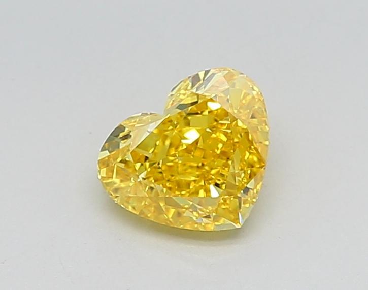 1.03 Ct. Fancy Vivid Yellow Heart Lab Grown Diamond