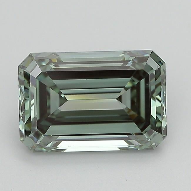 5.14 Ct. Fancy Vivid  Green Emerald Lab Grown Diamond