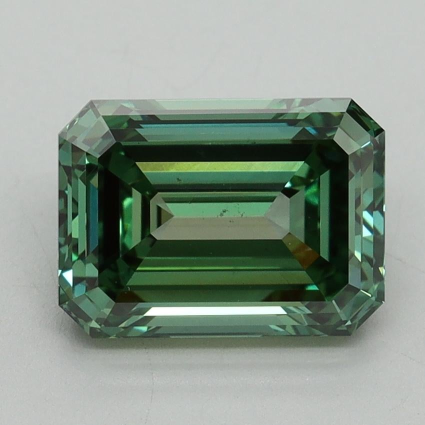 2.77 Ct. Fancy Vivid Pacific Green Emerald Lab Grown Diamond