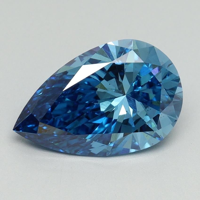 2.09 Ct. Fancy Vivid Blue Pear Lab Grown Diamond