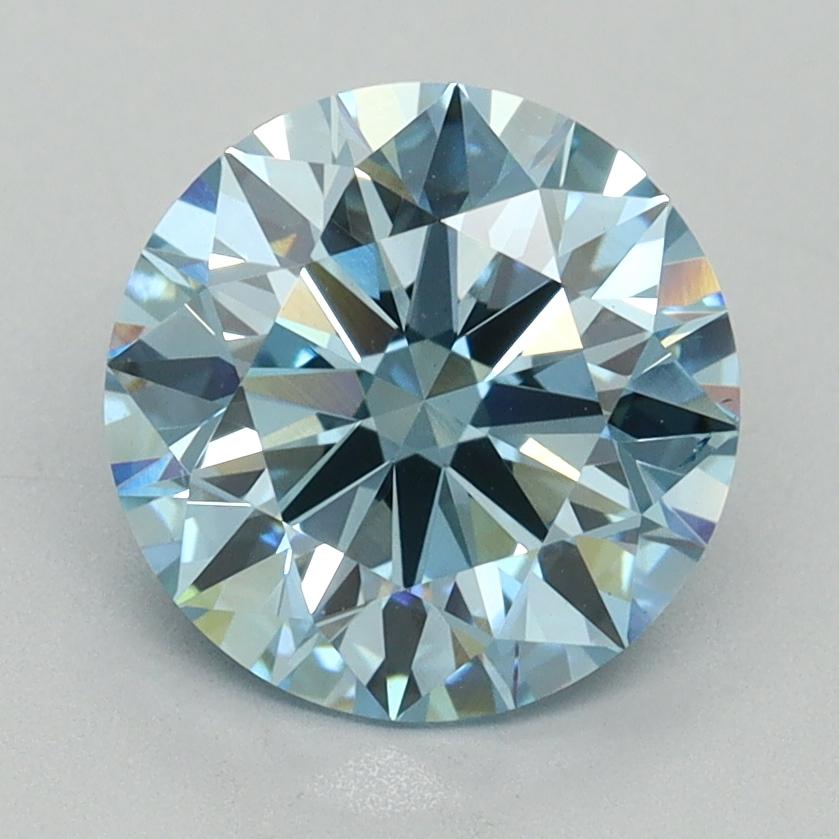 2.27 Ct. Fancy Vivid Blue Round Lab Grown Diamond
