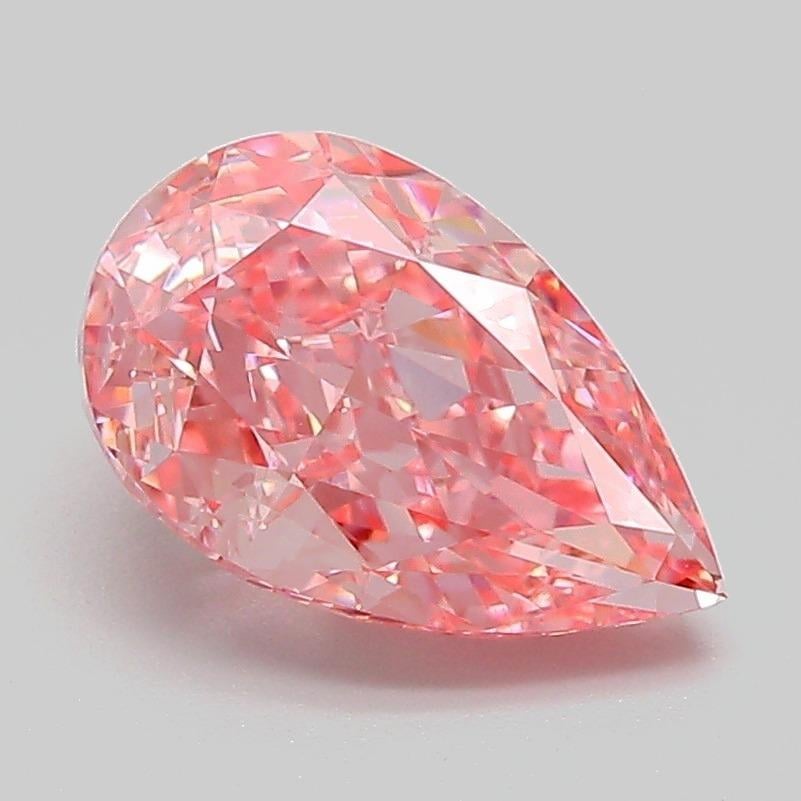 2.08 Ct. Fancy Vivid Pink Pear Lab Grown Diamond
