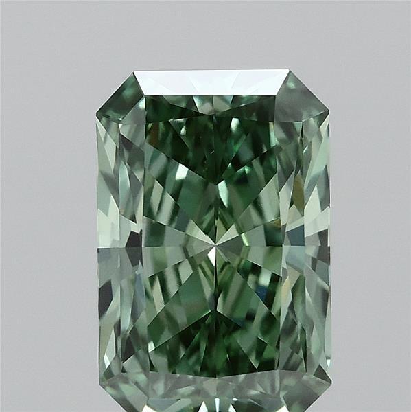 1.13 Ct. Fancy Vivid  Green Radiant Lab Grown Diamond