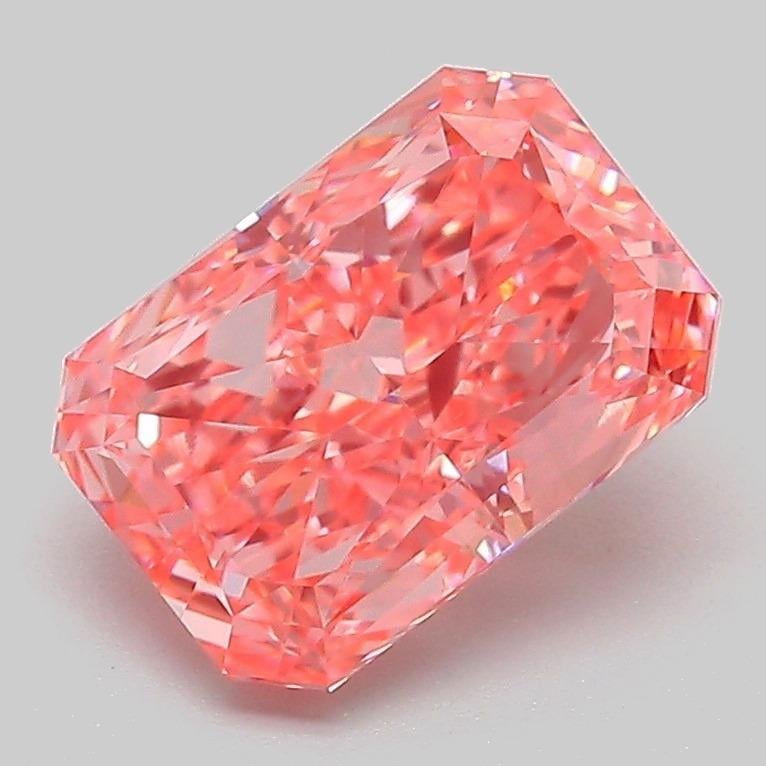 2.12 Ct. Fancy Vivid Pink Radiant Lab Grown Diamond