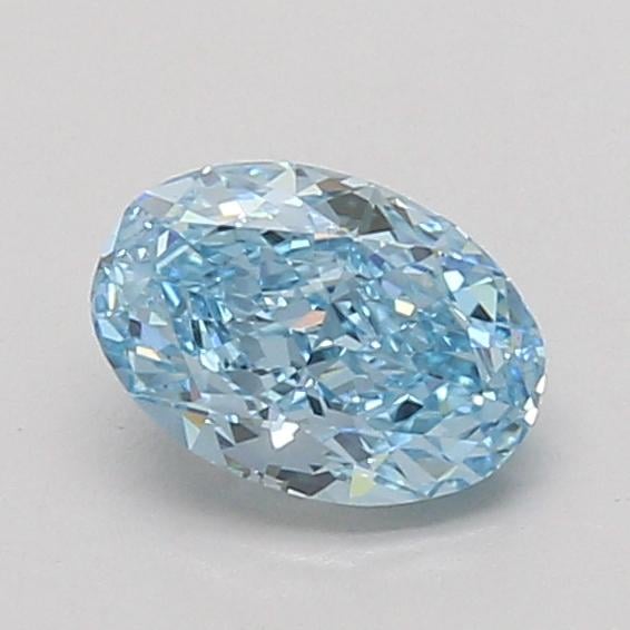 0.91 Ct. Fancy Vivid Blue Oval Lab Grown Diamond