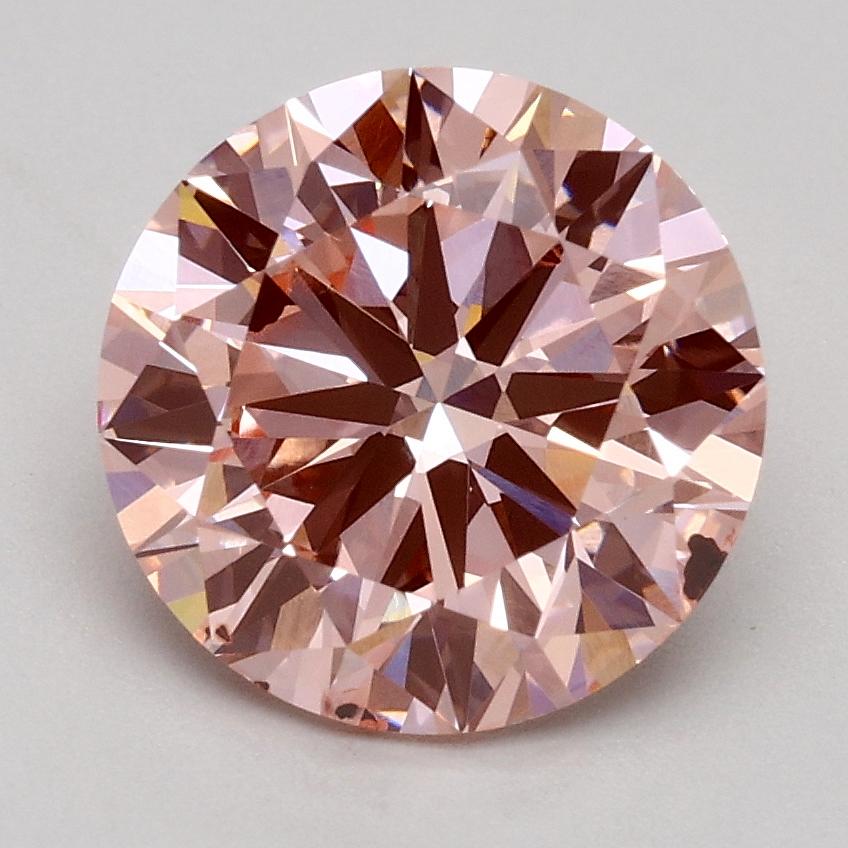 2.00 Ct. Fancy Intense Pink Round Lab Grown Diamond