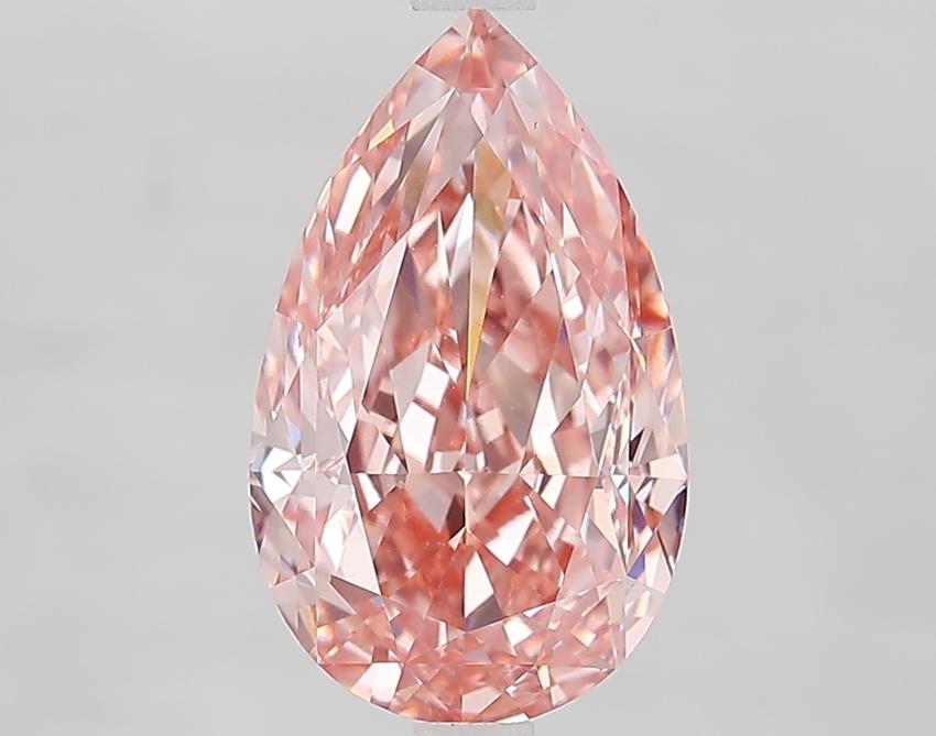 3.91 Ct. Fancy Intense Pink Pear Lab Grown Diamond
