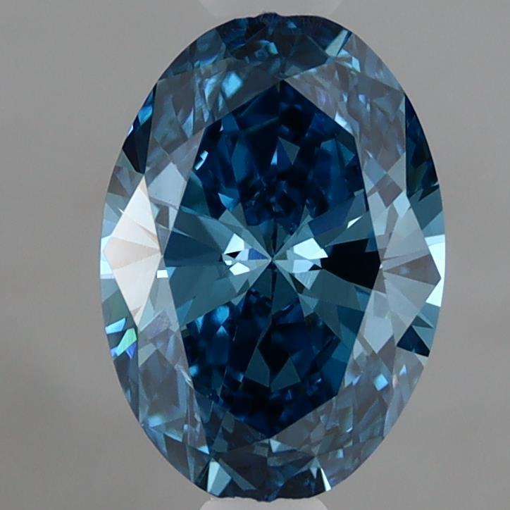 1.11 Ct. Fancy Vivid  Blue Oval Lab Grown Diamond