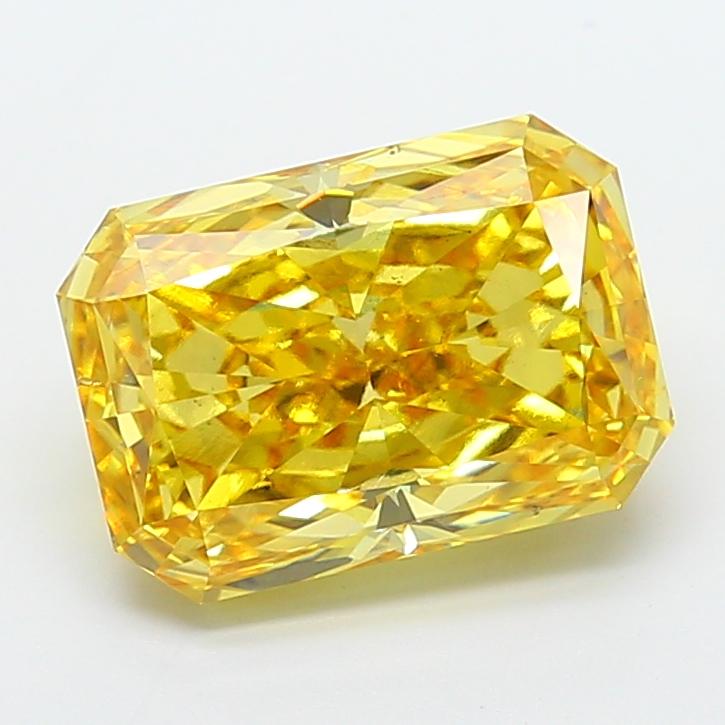 8.04 Ct. Fancy Vivid Yellow Radiant Lab Grown Diamond