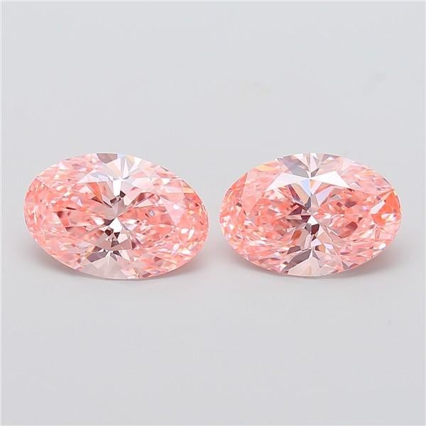 4.02 Ct. Fancy Vivid Pink Oval Lab Grown Diamond