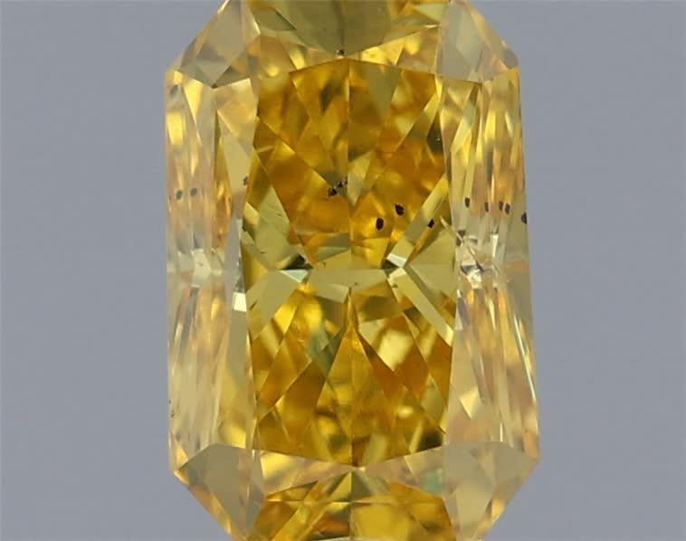 0.46 Ct. Fancy Vivid Yellow Radiant Lab Grown Diamond
