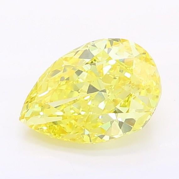 1.04 Ct. Fancy Vivid Yellow Pear Lab Grown Diamond