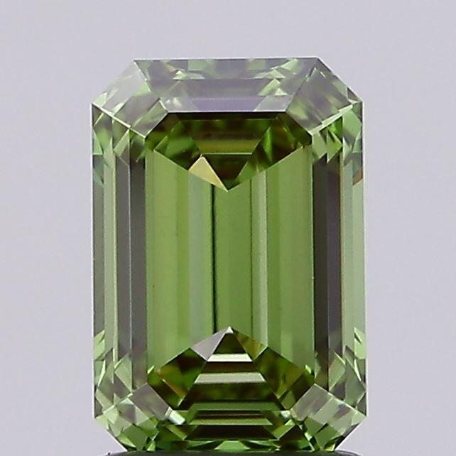 1.55 Ct. Fancy Vivid Green Emerald Lab Grown Diamond