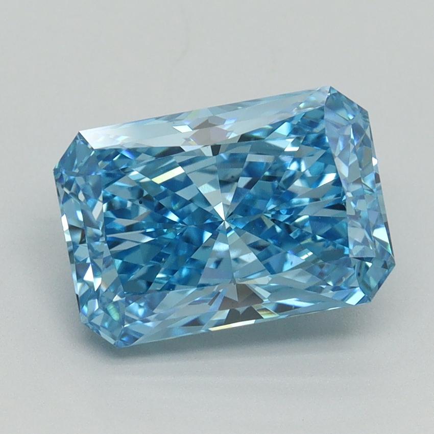 3.01 Ct. Fancy Vivid Blue Radiant Lab Grown Diamond