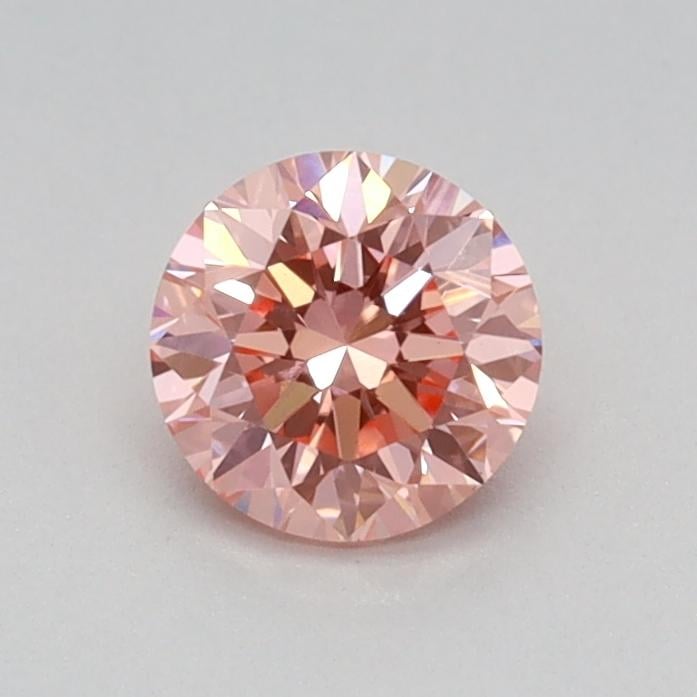 0.41 Ct. Fancy Vivid Pink Round Lab Grown Diamond