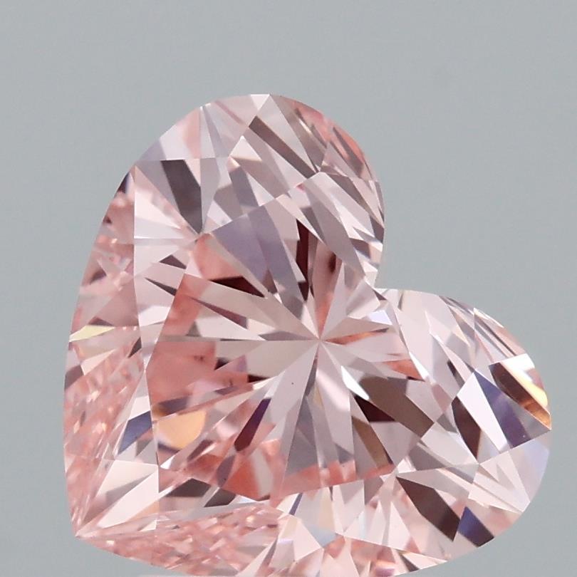3.17 Ct. Fancy Intense Pink Heart Lab Grown Diamond