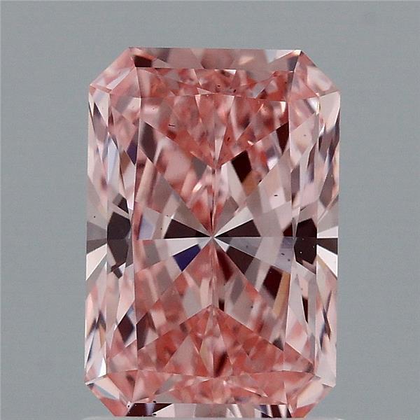 1.58 Ct. Fancy Vivid Pink Radiant Lab Grown Diamond