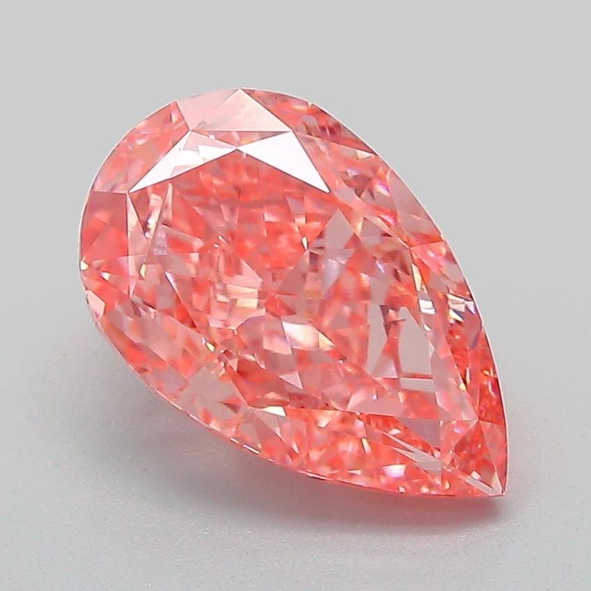 2.66 Ct. Fancy Vivid Pink Pear Lab Grown Diamond
