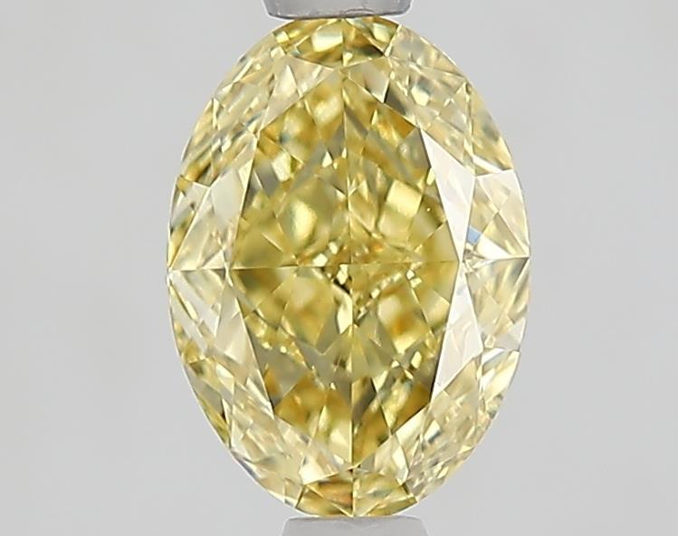 1.08 Ct. Fancy Intense  Yellow Oval Lab Grown Diamond