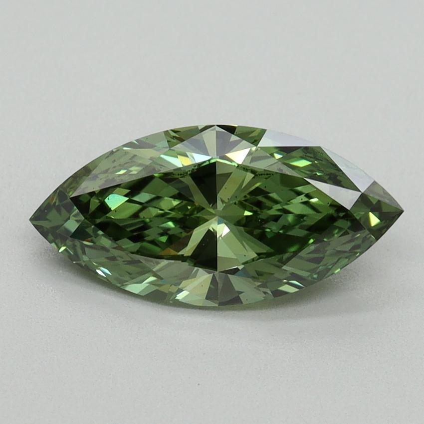 1.50 Ct. Fancy Vivid Green Marquise Lab Grown Diamond