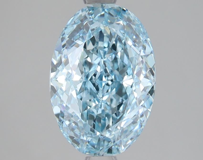 2.44 Ct. Fancy Vivid Blue Oval Lab Grown Diamond