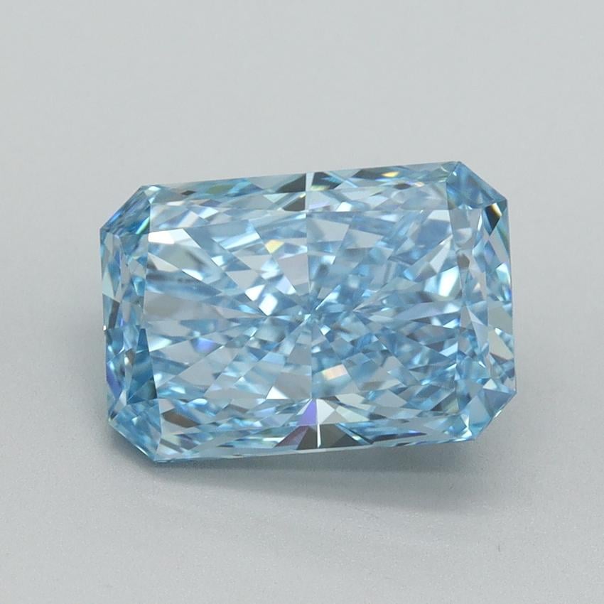 3.02 Ct. Fancy Vivid Blue Radiant Lab Grown Diamond