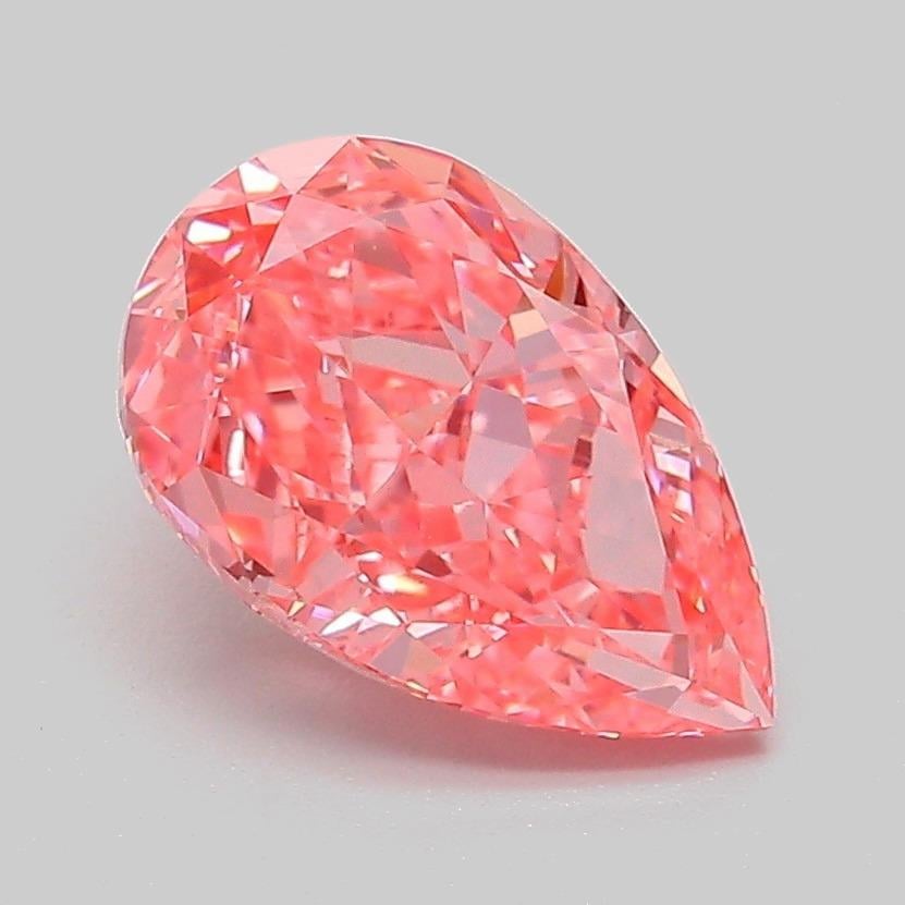 2.03 Ct. Fancy Vivid Pink Pear Lab Grown Diamond