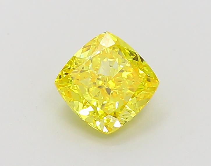 1.07 Ct. Fancy Vivid Yellow Cushion Lab Grown Diamond