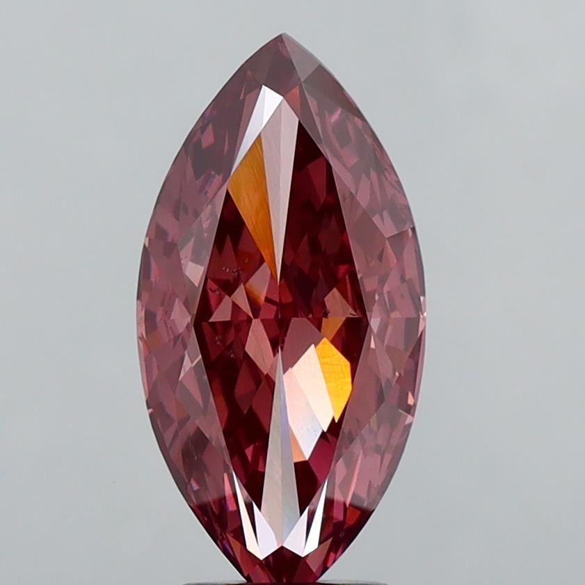 5.37 Ct. Fancy Deep Brownish Pink Marquise Lab Grown Diamond