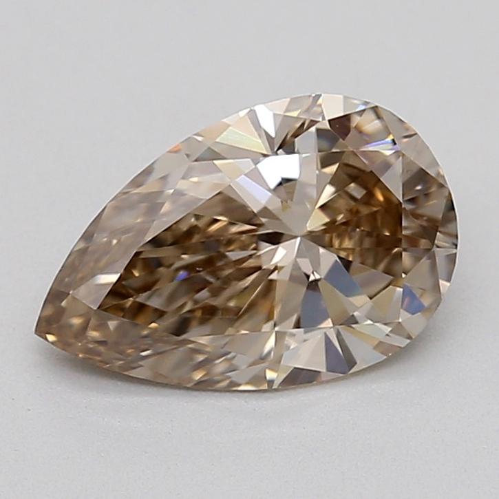 0.82 Ct. Very Light  Brown Pear Lab Grown Diamond