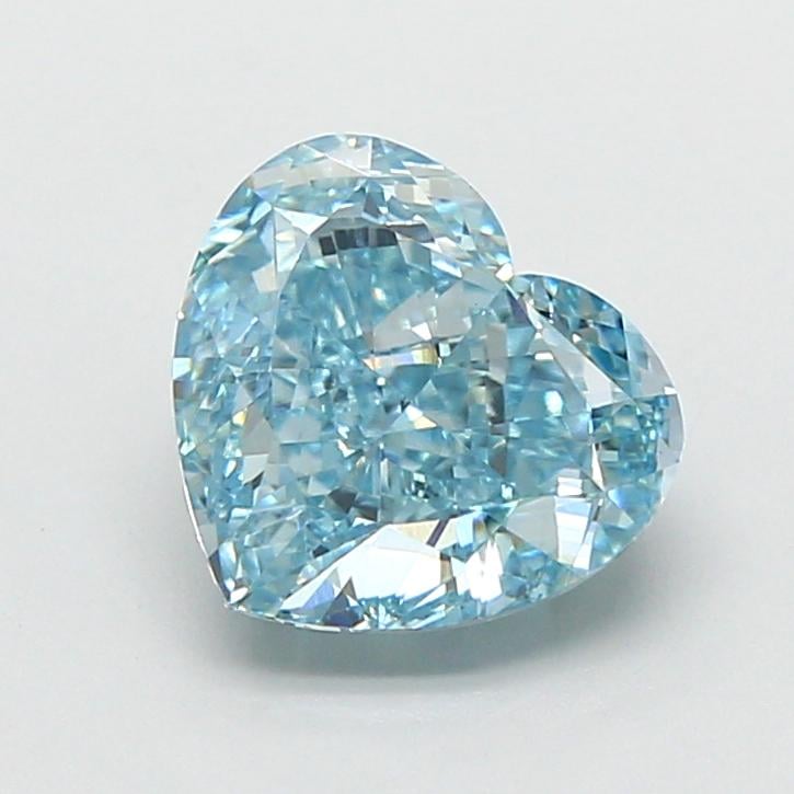 2.04 Ct. Fancy Vivid  Blue Heart Lab Grown Diamond