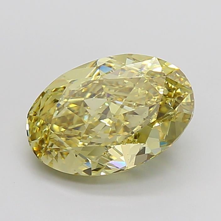 5.67 Ct. Fancy Intense Yellow Oval Lab Grown Diamond