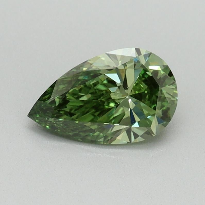 0.63 Ct. Fancy Vivid Green Pear Lab Grown Diamond