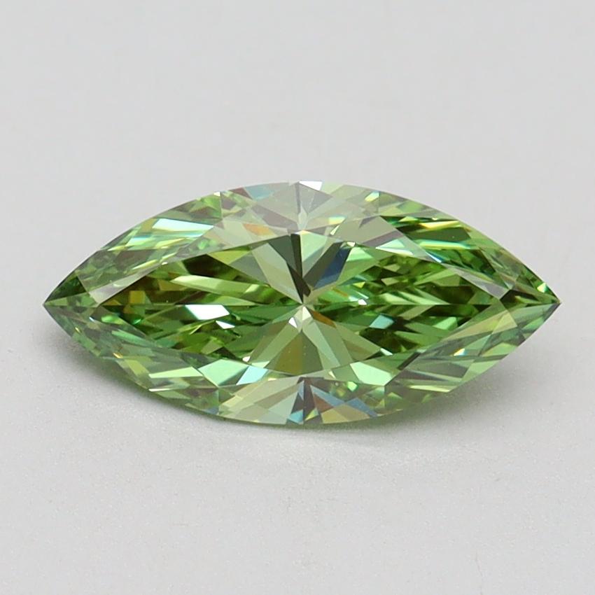 1.00 Ct. Fancy Vivid Green Marquise Lab Grown Diamond