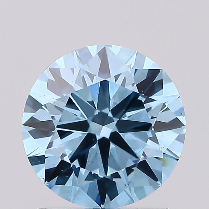 1.20 Ct. Fancy Vivid Blue Round Lab Grown Diamond