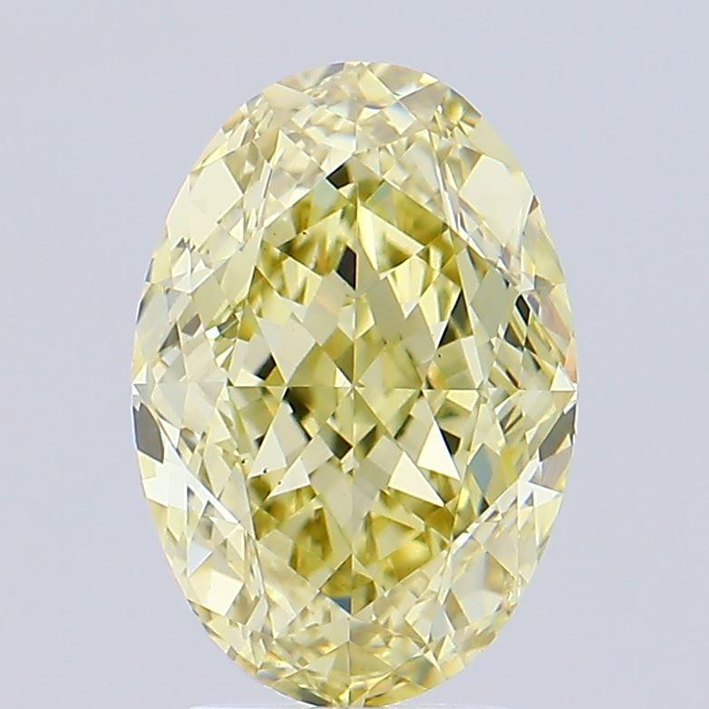 4.02 Ct. Fancy Intense Yellow Oval Lab Grown Diamond