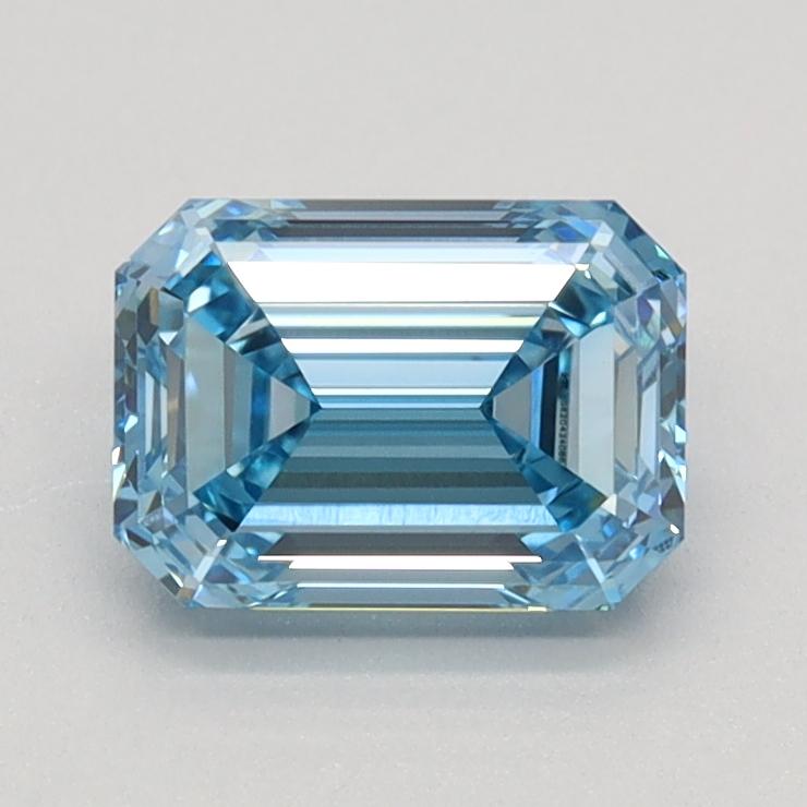 1.01 Ct. Fancy Vivid Blue Emerald Lab Grown Diamond