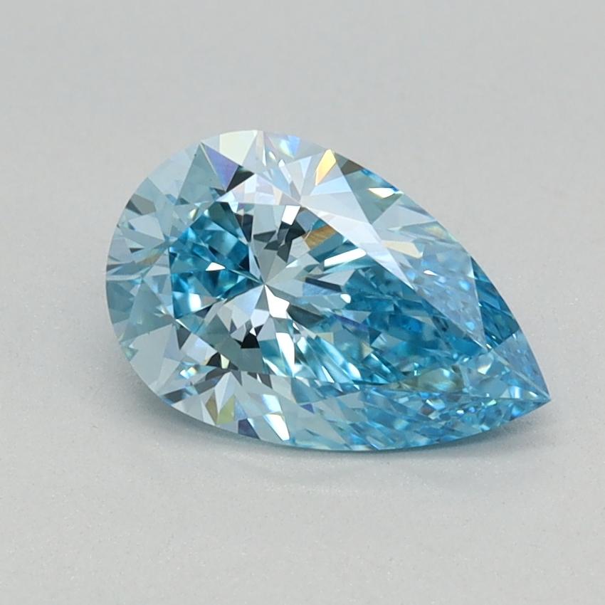 0.76 Ct. Fancy Vivid Blue Pear Lab Grown Diamond