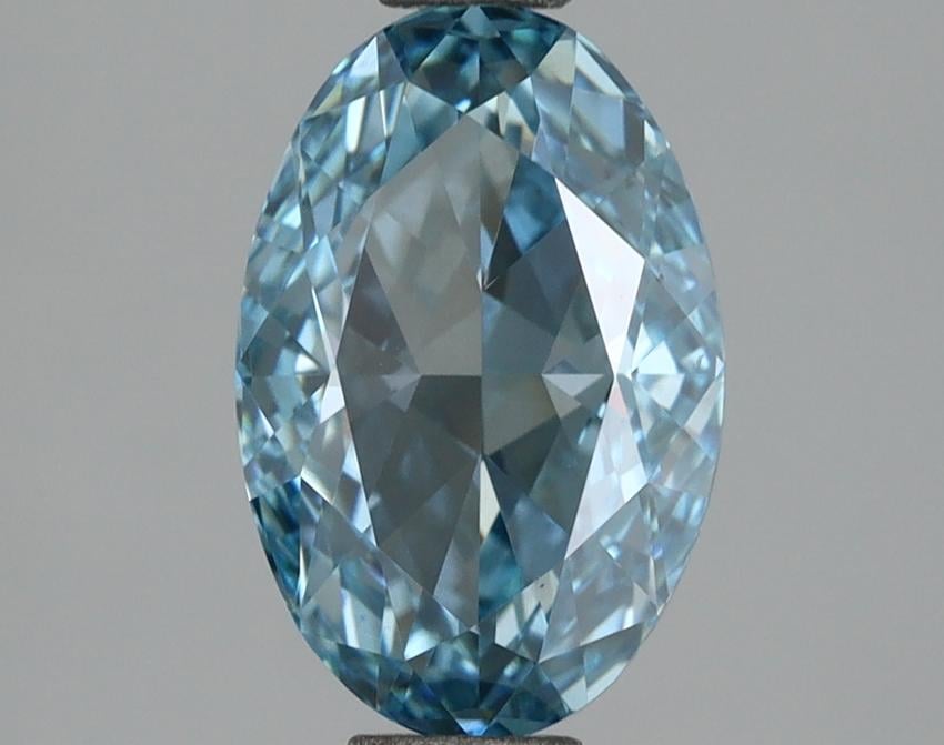 1.81 Ct. Fancy Vivid Blue Oval Lab Grown Diamond