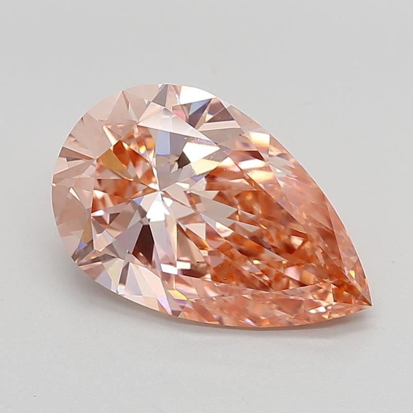 5.00 Ct. Fancy Vivid  Pink Pear Lab Grown Diamond