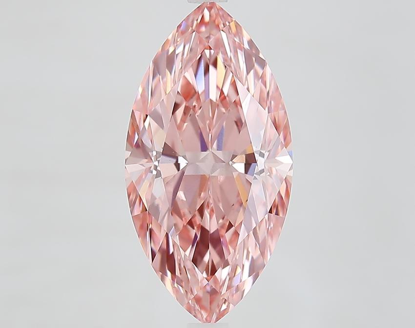 4.56 Ct. Fancy Vivid Pink Marquise Lab Grown Diamond